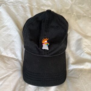 Chubbies Black Hat with Colorful Embroidered parrot pineapple hat 100% cotton